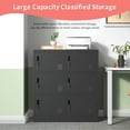 thumbnail image 4 of Metal Lockers for Employees, Office Storage Locker with 6 Doors, Black, 35.43" W x 15.75" D x 39.37" H, Steel Staff Locker Storage Cabinet for Gym, Home, School, Garage, Assembly Required, 4 of 6