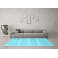 thumbnail image 3 of Ahgly Company Indoor Rectangle Solid Light Blue Modern Area Rugs, 2' x 4', 3 of 4