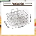 thumbnail image 3 of Piwvid Dehydrator Rack, 3 Layers Stainless Steel Stand Accessories for Air Fryer Crisp Lid, Square Grill Rack Compatible with Instant Pot Vortex and Pressure Cookers, 7.5"x4.9"x4.5", 3 of 9