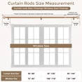 thumbnail image 6 of OLV Boho Curtain Rods 36-88" Heavy Duty with Wood Grain Leaf Finial,Burlywood-white, 6 of 9