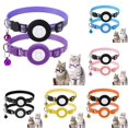 thumbnail image 2 of Juego de 2 collares reflectantes Airtag para gatos con cascabeles 2 piezas violeta, 2 of 5