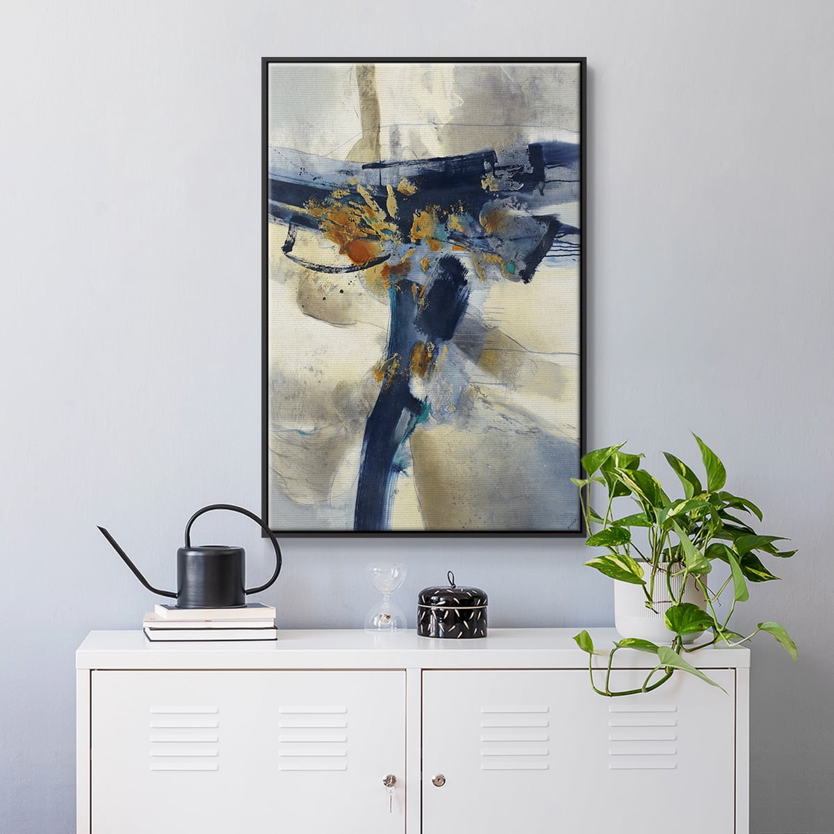 Blast Framed Premium Gallery Wrapped Canvas - Ready to Hang - 17 x 25 - Black Floating Frame