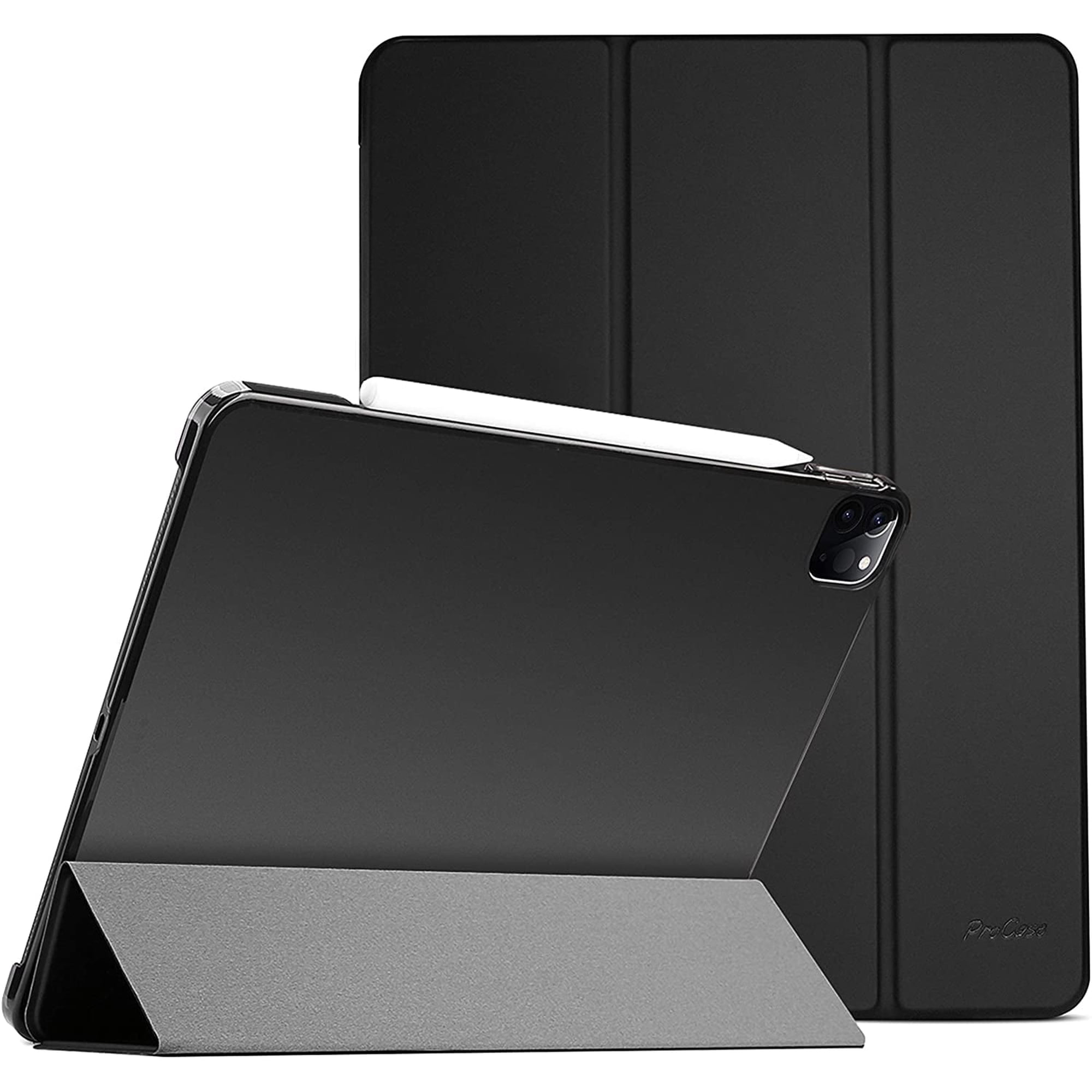 Procase Slim Smart Protective Case for iPad Air 13 inch (M2) / iPad Pro 12.9 inch 6th Gen/5th Gen/4th Gen/3rd Gen -Black