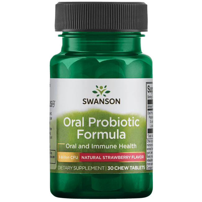 Swanson Oral Probiotic Formula Natural Strawberry Flavor