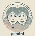 thumbnail image 4 of Gemini Zodiac Sign Adult Natural Crew Neck Short Sleeve Tee-Large, 4 of 4