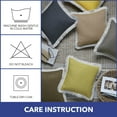 thumbnail image 7 of SoHome Linen Fringed Throw Pillow Covers 18x18, Decorative Couch Pillow Covers, Pack of Two, 18x18, Denim, 7 of 7