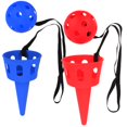 thumbnail image 4 of HLONK 2 Sets Catch Games w/ Launcher Baskets & Balls - Red/Blue, 4 of 6