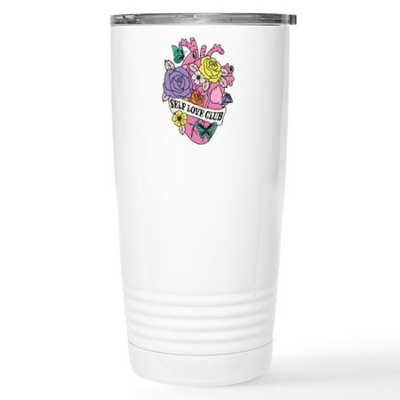 

CafePress - Self Love Club Heart Mugs - Insulated Stainless Steel Travel Tumbler 20 oz.