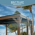 thumbnail image 6 of Modern Shade 12' x 20' Cedar Wood Gazebo with Hardtop Slope Roof,Permanent Grill Gazebo for Outdoor Backyard Brown, 6 of 8