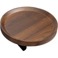 thumbnail image 1 of Sofa Arm Tray, Wooden Sofa Arm Table, Round Couch Arm Table, Side Table for Small Space, Portable Drink Snack Remote Control Holder for Sofa Dining Table Study Home Armchair- Wood Grain, 1 of 1