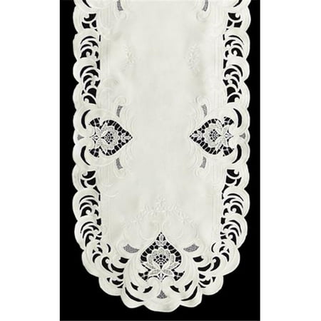 

Sinobrite H7889-1 Ivory Elegance Oval Runner- 16 x 54 in.