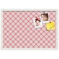 thumbnail image 2 of PinPix 26x18 Custom Cork Bulletin Board Argyle Light Pink Poster Board Has a Fabric Style Canvas Finish, Framed in Argyle Light Pink, by ArtToFrames (PinPix-649), 2 of 6