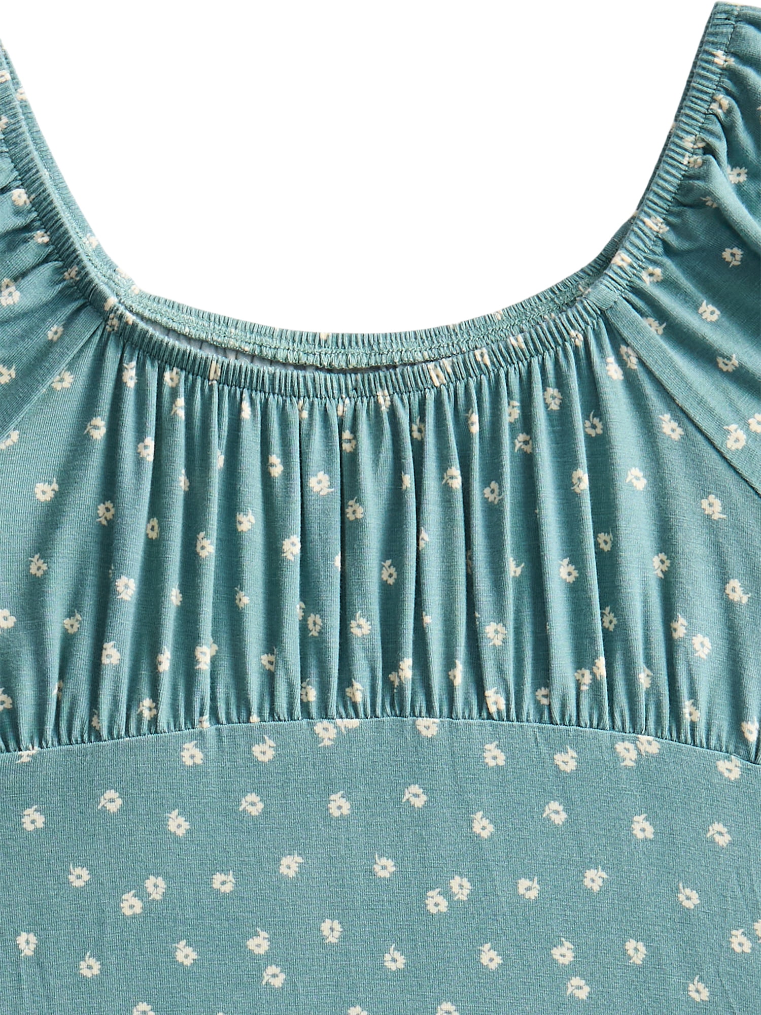 Weekend Academy Girls Knit Puff Sleeve Peasant Dress, Sizes 4-18