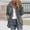 Gray, variant on Sherpa Jacket Women Fleece Lined Coats Zip Up Fuzzy Hooded Jackets Comfy Warm Plus Size Fleece Jacket for Women Stand Collar with Pockets Coats Winter Coats