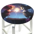 thumbnail image 3 of Gukieu Dreamy Forest Elf Print Round Chair Cover, Dust-proof and Non-slip Bar Chair Protective Cover, Suitable for Bars, Restaurants, Offices-14 inch, 3 of 7