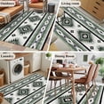 thumbnail image 6 of 3x5 Area Rugs, Sage Green Boho Non-Skid Rubber Backing Large Rectangle Rugs - Living Room Bedroom Home Office, Southwestern Ethnic Aztec Retro Geometric Indoor Floor Mat Carpets Washable Rug, 6 of 9