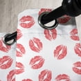 thumbnail image 4 of Ambesonne Feminine Grommet Curtain, Red Lipsticks Kiss Marks, 50" x 54", White Red, 4 of 6