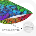 thumbnail image 3 of Honeii Rainbow Butterflies Pattern Decorative Throw Pillow Case - Elevate Your Couch, Sofa, or Bed with Stylish Home Decor-14"x20", 3 of 6