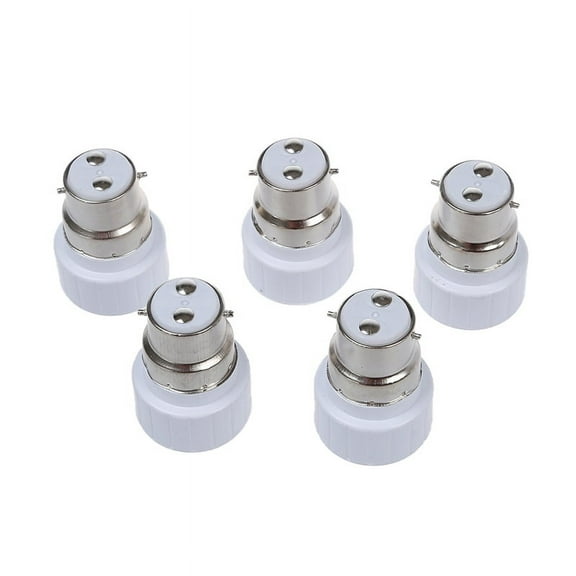 B22 to Lamp Light Bulb Base Socket Converter Adaptor 5 pack