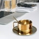 thumbnail image 4 of Tazas de Acero inoxidable perfecl doble pared con Platillo Taza de espresso 200ml dorado, 4 of 8