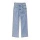 thumbnail image 5 of Pantalones vaqueros rectos de cintura asimétrica Vintage para mujer, pantalones vaqueros sueltos informales, pantalones de pierna ancha, ropa de calle para mamá, 2023, 5 of 5