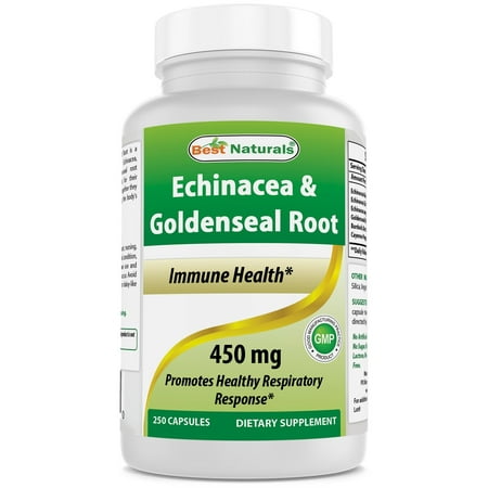 BEST NATURALS Echinacea Goldenseal 450 mg 250 CAP (Best Echinacea And Goldenseal)