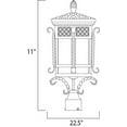 thumbnail image 2 of Maxim Scottsdale Three Light 25-Inch Outdoor Post Light - Country Forge - 30121CDCF, 2 of 2