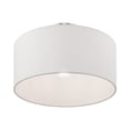 thumbnail image 2 of Livex Lighting Meridian 13" 1-Light Metal & Glass Semi Flush in Brushed Nickel, 2 of 10