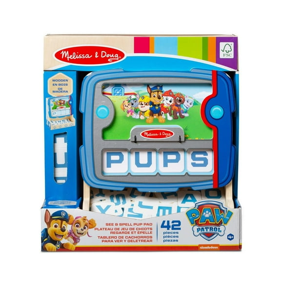 Melissa & Doug PAW Patrol Wooden See & Spell Pup Pad Game
