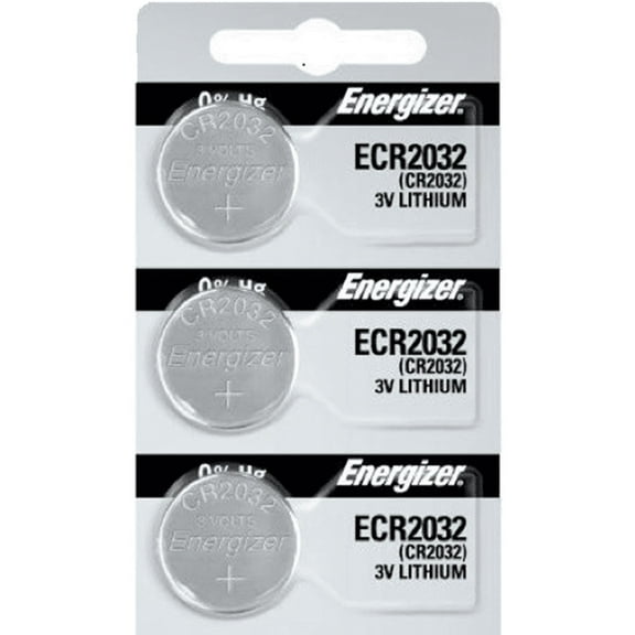 Energizer CR2032 Battery 3V Lithium Coin Cell  on Tear Strip (3 Pack)