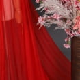 thumbnail image 5 of Byfri Sheer Chiffon Long Flowing Hoodless Outerwear for Weddings & Themed Events 150cm Red, 5 of 7