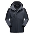 thumbnail image 2 of XMMSWDLA Tops for Men Hooded Zipper Thicken Windproof Waterproof Breathable Ski Suit Jacket Mountaineering Clothing Coats, 2 of 4