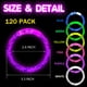 thumbnail image 4 of Pulseras Airney Glow Sticks, 90 unidades, para fiestas, Navidad, Halloween, 4 of 7