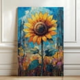 thumbnail image 4 of Sunflower Flower Canvas Wall Art 8x12 inches - Soft Antique Cottagecore Sunflower Flower Watercolor Floral Wall Art for Interior, 4 of 5