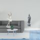 thumbnail image 2 of Estatua de bailarina de ballet, figura de escritorio, escultura de bailarina, adorno de resina, estatua de Guan Yin, obra de arte moderna, acabado lis, 2 of 8