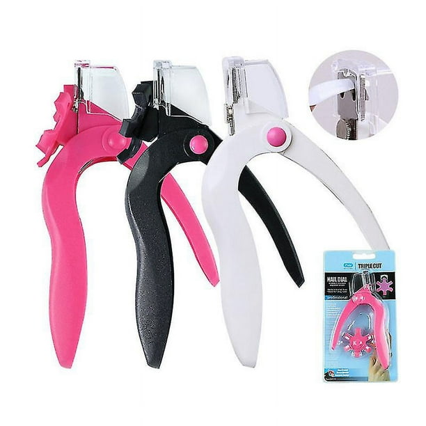 Cortauñas para uñas acrílicas, herramienta de manicura, cortauñas postizas, cortador de puntas de uñas, cortauñas postizas, cortador de uñas postizas, color negro Rojo Verde Cocina, Decoración y Otros