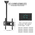 thumbnail image 5 of Outdoor TV Mount,TV Ceiling Mount - Swivel and Tilting Vertical VESA Universal Mounting Bracket, Mounts 32 to 70 Inch HDTV, LED, LCD, Plasma, Flat Screen Television Up to 110 lbs, 5 of 8