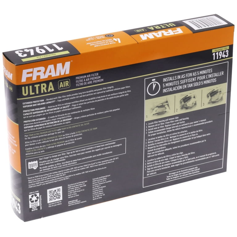 Filtro De Aire De Cabina Y Motor OPBU735-11943 Para Hyundai Santa Fe (19-20) Y Kia Telluride (20-23)