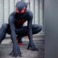 thumbnail image 3 of El más nuevo disfraz de Spiderman de Anime, disfraz de COSPLAY de Miles Morales, estampado 3D en el versículo, mono Zentai de superhéroe para Halloween, 3 of 4