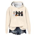 thumbnail image 1 of WEAIXIMIUNG Sweatshirt pour Femmes Col Rond Fermeture Éclair Mode Féminine Imprimé Lettre Hoodie Décontracté Coupe Ample Pull Sweatshirt, 1 of 2