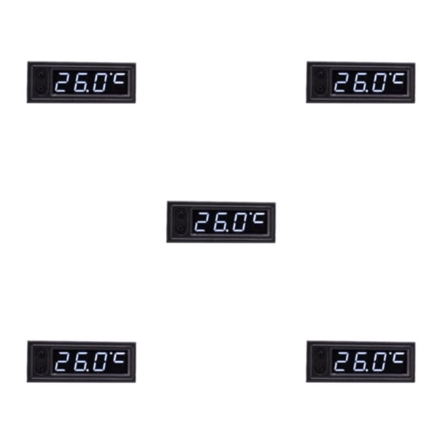 Maytalsory Car Clock Voltmeter Universal and Durable Accessories White 58x22mm 5Set