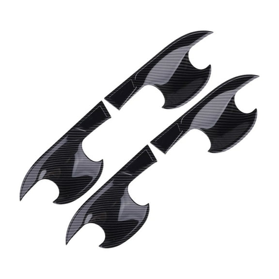 1 Set Door Handle Bowl Cover Trim Fit for Honda For CR-V CRV 2023-2024 Black Carbon Fiber Style