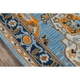 thumbnail image 5 of Momeni  Ibiza Hand-tufted Traditional Medallion Wool Area Rug Blue 2' x 3' 2' x 3' Indoor,Accent Orange Rectangle, 5 of 5