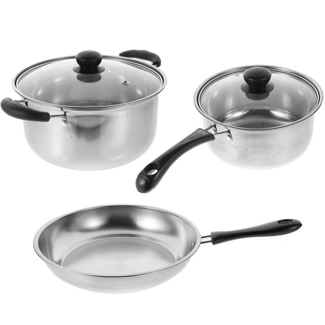 TABLZONE 1 Ensemble de Batterie de Cuisine en Acier Inoxydable pour Cuisson sous Pression Argent