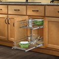 thumbnail image 2 of Rev-A-Shelf 5WB2-0918-CR 9 x 18 Inch 2-Tier Kitchen Cabinet Pull Out Wire Basket, 2 of 4