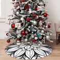 thumbnail image 5 of Picia Mandala Floral Line Art Print Christmas Tree Skirt , Christmas Tree Skirt Ornaments for Merry Christmas Holiday Party Decorations Indoor Outdoor-48", 5 of 7