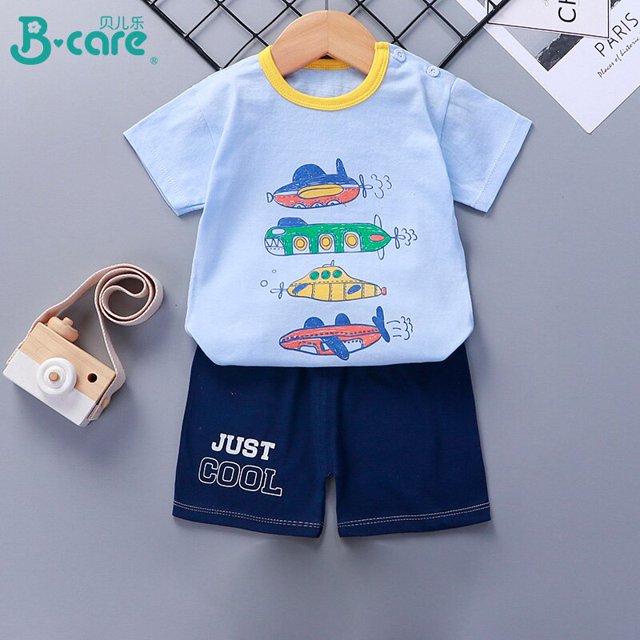 Conjuntos de ropa para niños y niñas, Top y pantalones cortos, 2 piezas, verano, algodón qym unisex