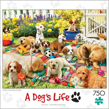 Buffalo Games A Dog's Life Puppy Playground 750 Pieces Jigsaw Puzzle