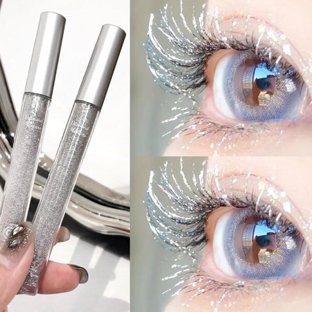 Lash Sensational Sky High Glitter Mascara, Diamond Effect Eye Makeup for Lashes and Brows, Washable, Space Diamond, 1 Count