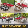 thumbnail image 5 of Christmas Trees Table Cloths for 5 Foot Rectangle Tables, Red Xmas Pine Tree Snowflake Plaid Patio Waterproof Elastic Fitted Tablecloths, Washable Rectangular Table Cover for Camping, 5 of 8